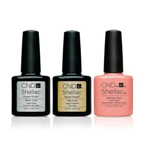 CND - Shellac Combo - Base, Top & Salmon Run