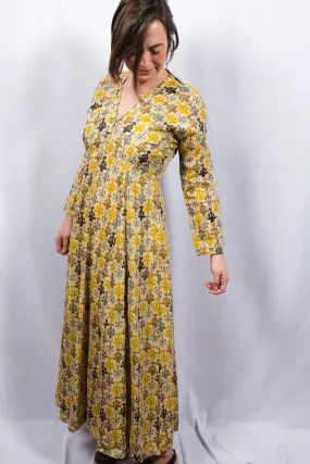 Wood-Block Printed Maxi Dress