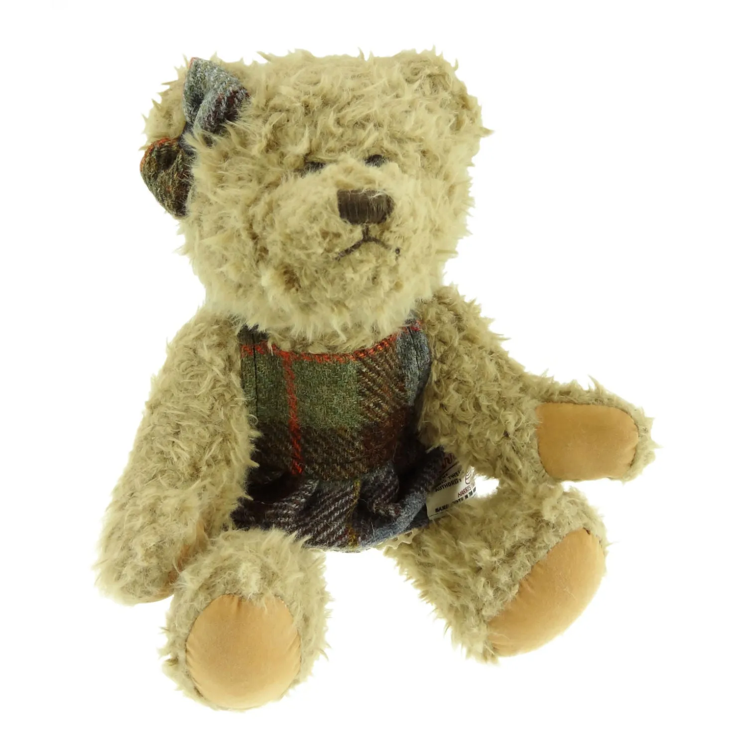 35cm Teddy Bear with Harris Tweed Dress - 3 Colours