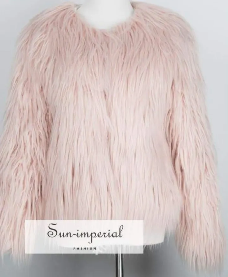 6 Colors plus Size S- 4xl Women Fluffy Faux Fur Coats Jackets Women Winter Warm Coat Female