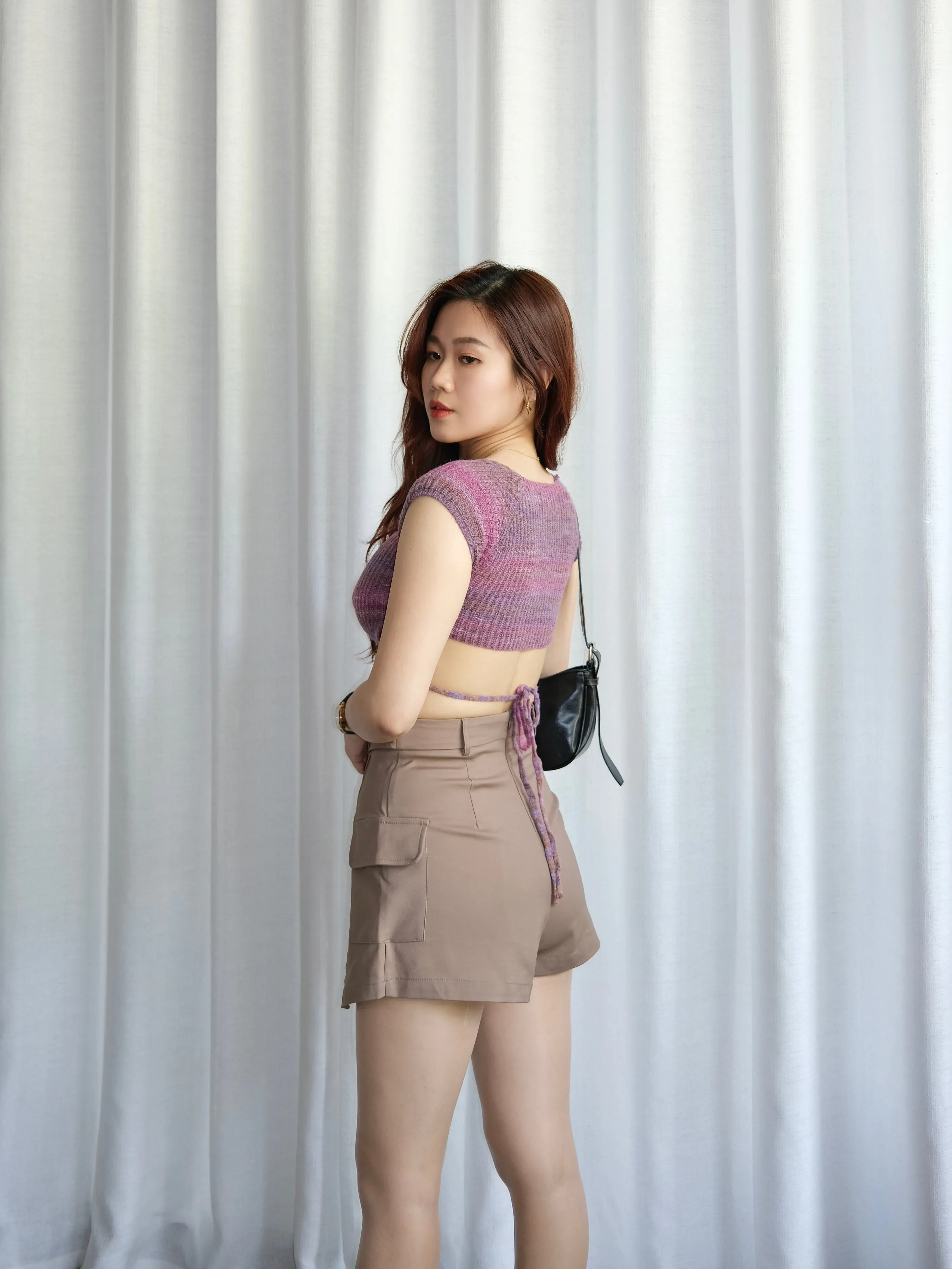 ACEWIN Belted Wrap Over Mini Skort (Size S-XXL) 501773