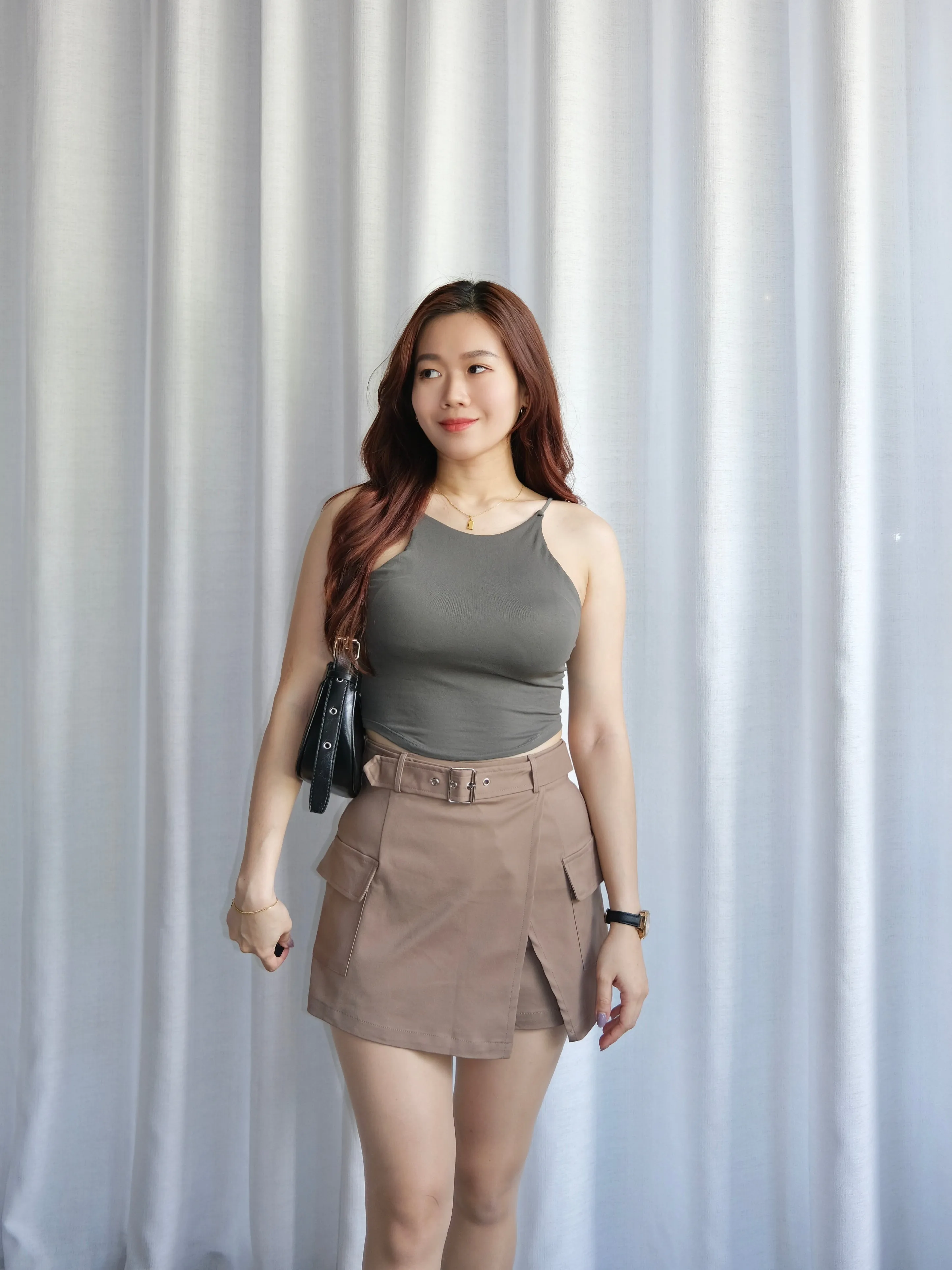 ACEWIN Belted Wrap Over Mini Skort (Size S-XXL) 501773