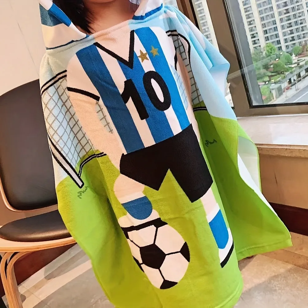 Adorable Cartoon Hooded Bath Towel for Kids QuickDrying Robe