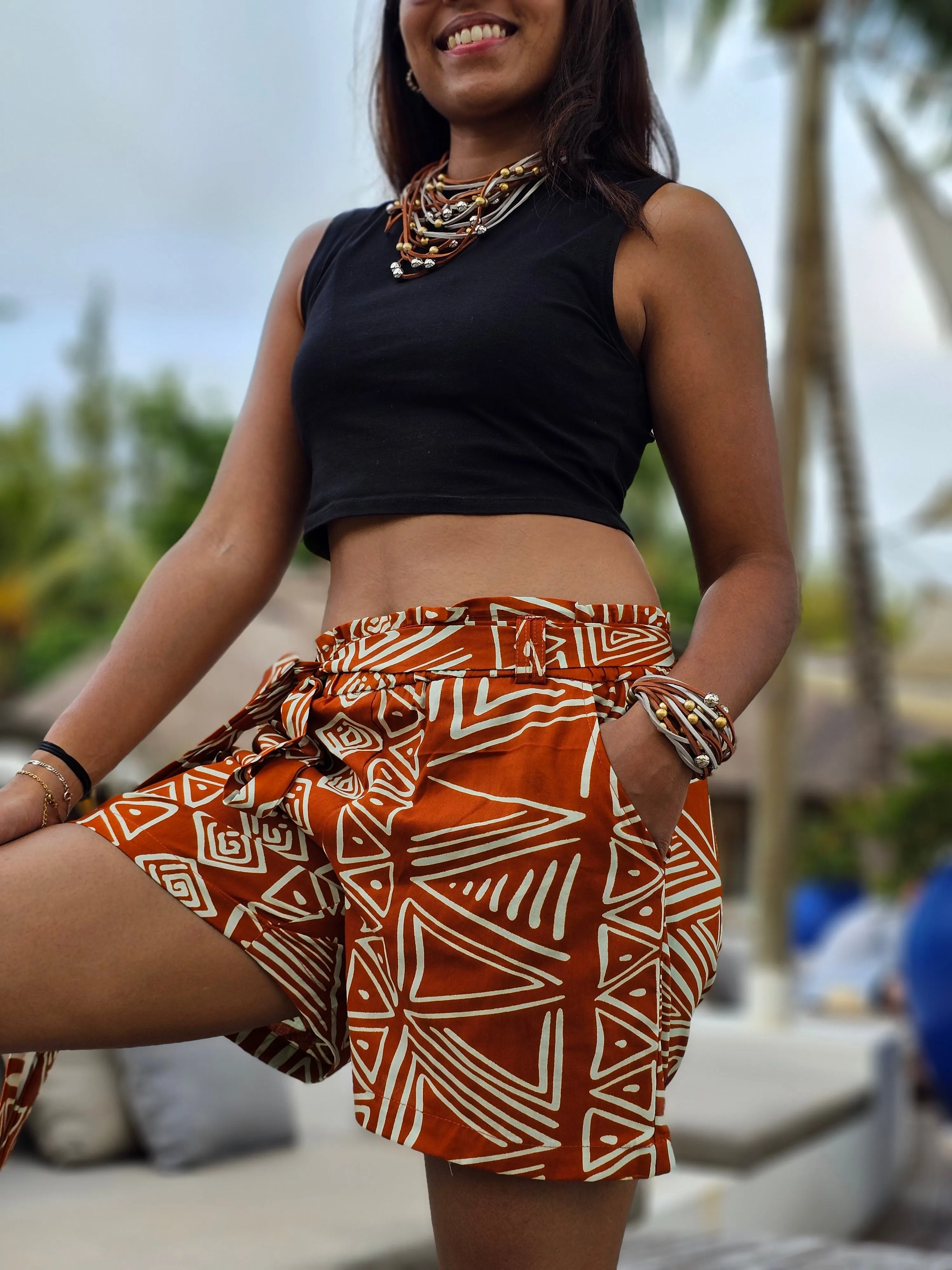 African print shorts (sorc za zene)