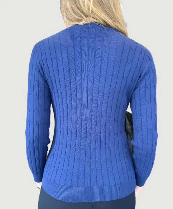 Alashan Cashmere April V-Neck Sweater - Midnight