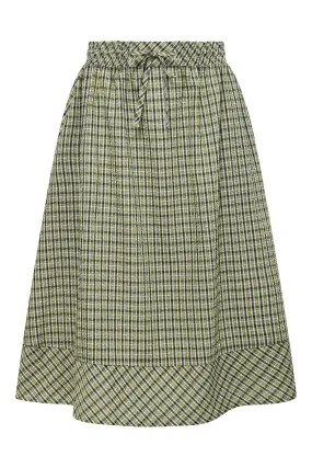 Alicia Midi Skirt Summer Check Green