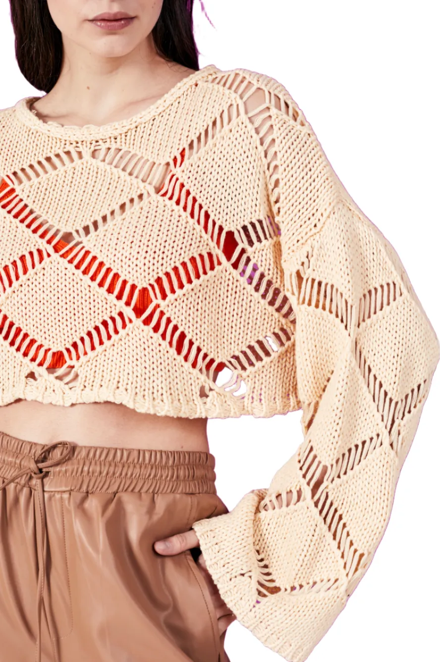 Alula Crop Sweater - Butter