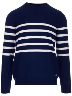 A.P.C. Striped Crewneck Knit Jumper