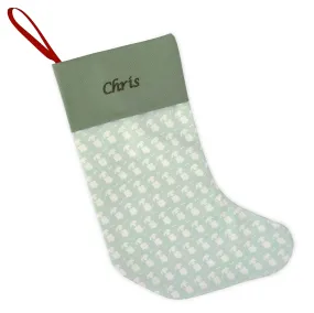 Apple Green Personalised Christmas Stocking