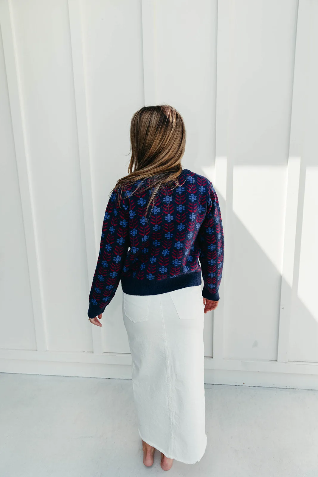 Arlo Cardigan - Navy Floral