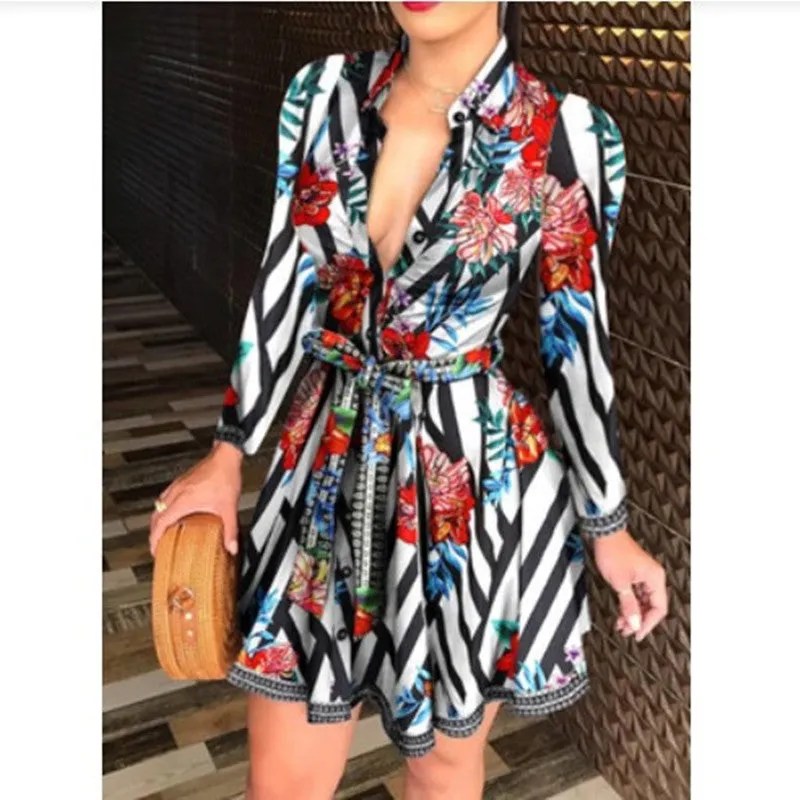 Artistic Accents Belted Wrap Dress - Culture Heaven Special