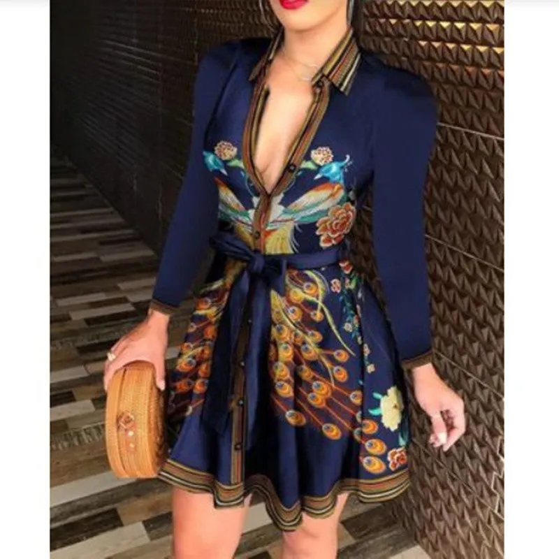 Artistic Accents Belted Wrap Dress - Culture Heaven Special