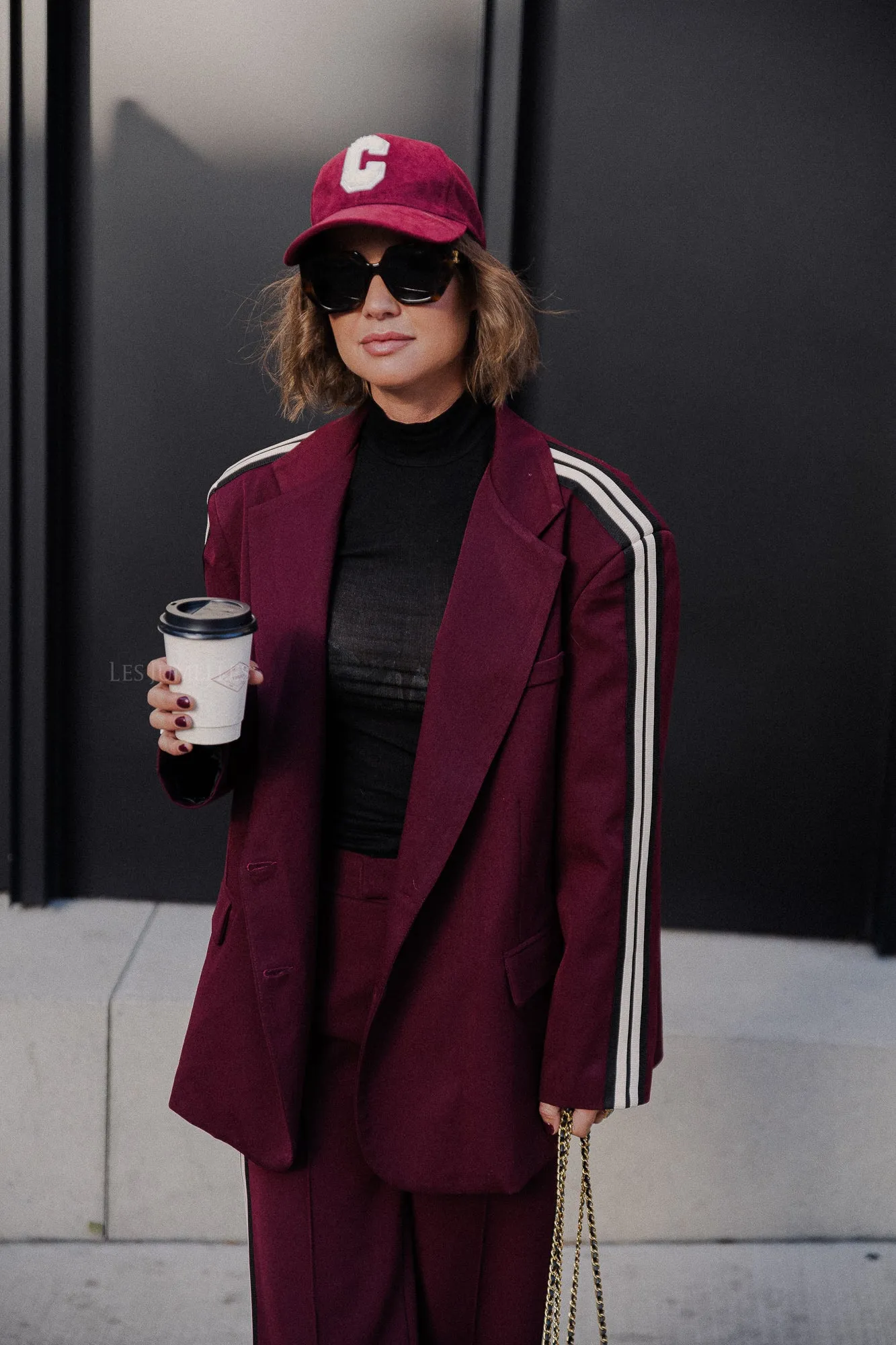 Aurelia oversized blazer burgundy