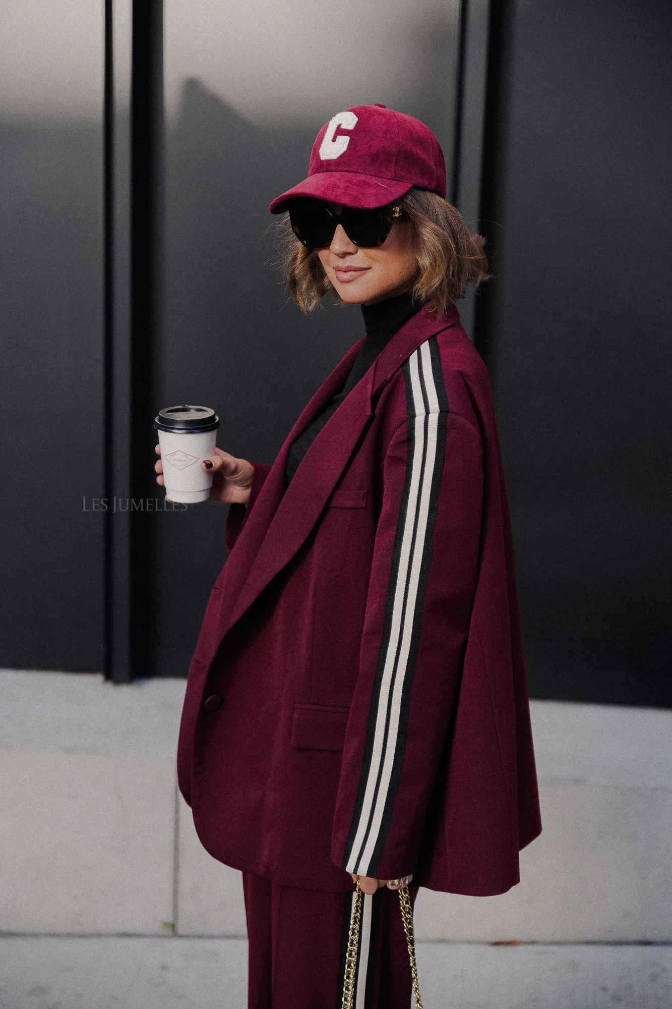 Aurelia oversized blazer burgundy