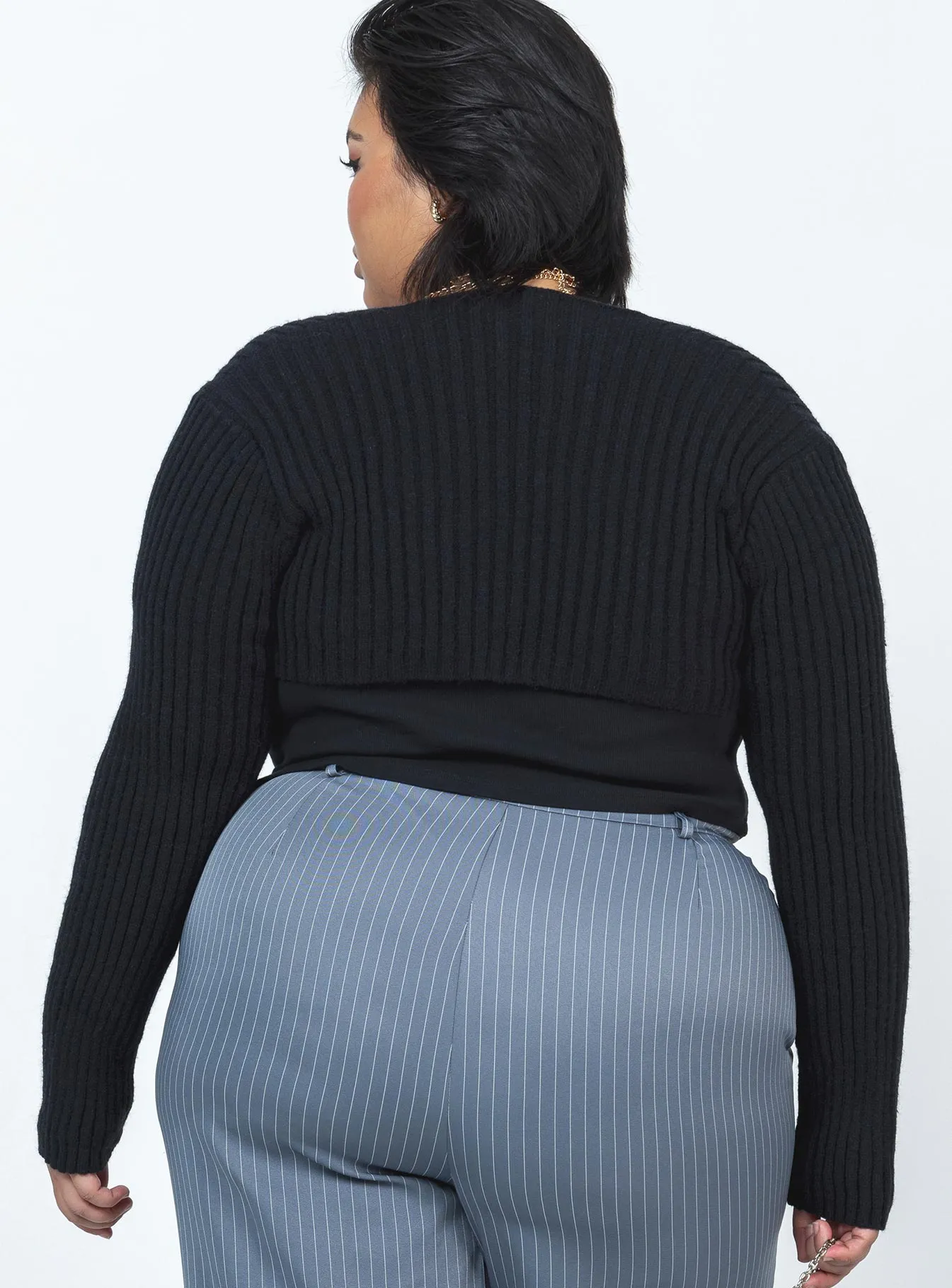 Aytan Bolero Sweater Black Curve