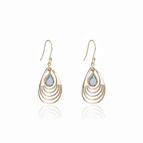 Baila Blue Topaz Earrings, Gold Vermeil