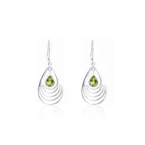 Baila Peridot Earrings,Sterling Silver