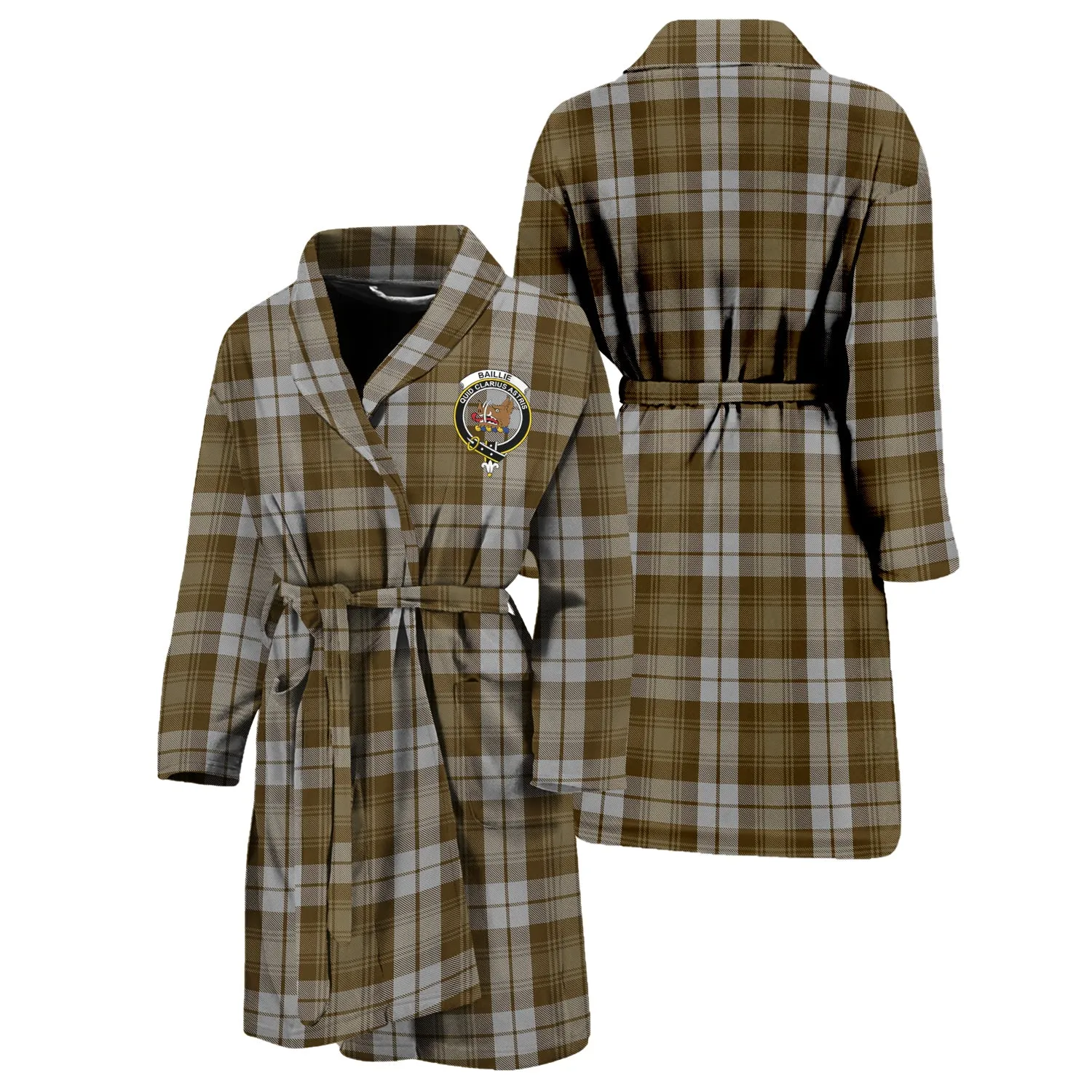 Baillie Dress Tartan Bathrobe with Family Crest