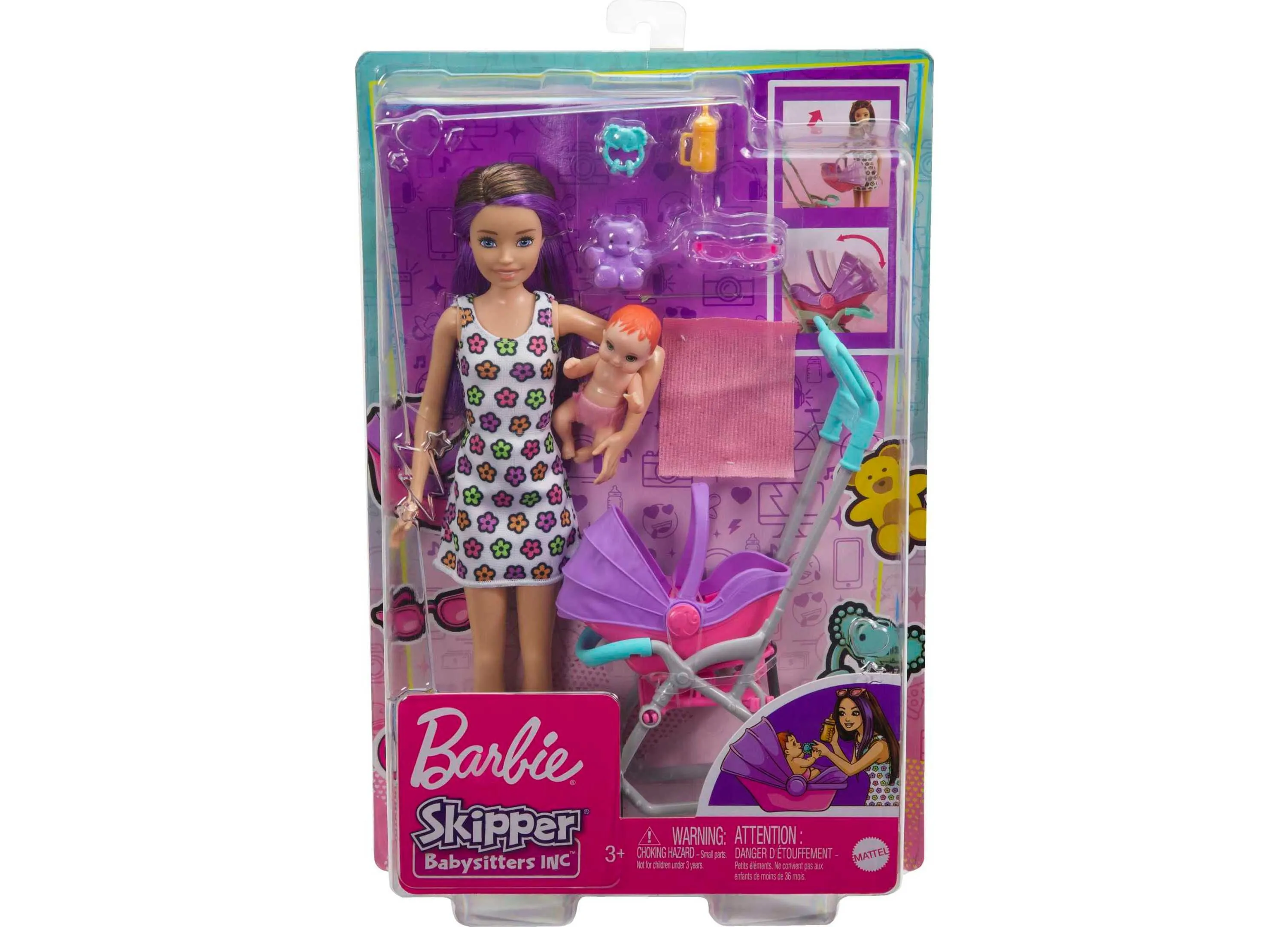 Barbie Skipper Babysitters, Inc. Doll and Stroller Playset