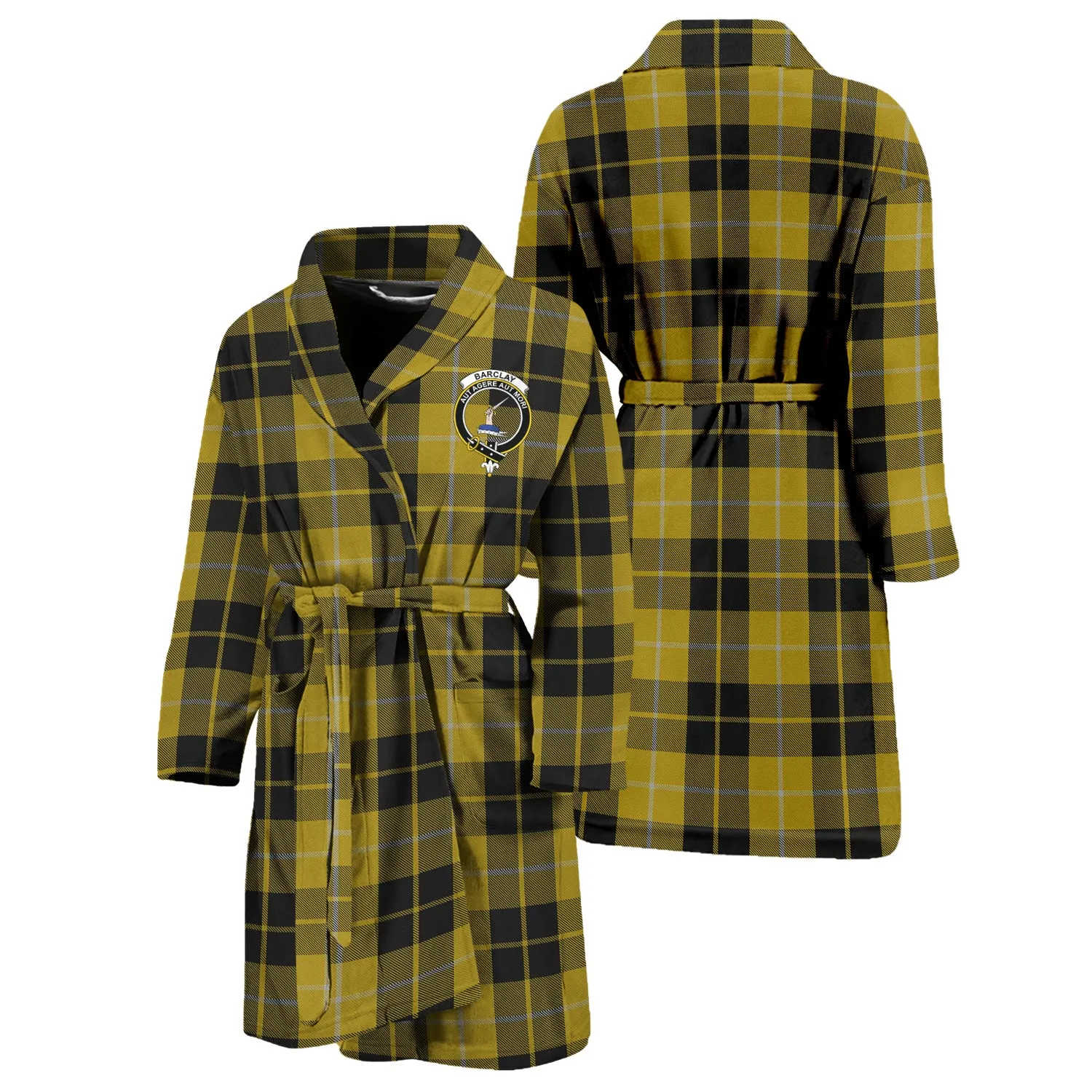 Barclay Dress Tartan Bathrobe with Family Crest