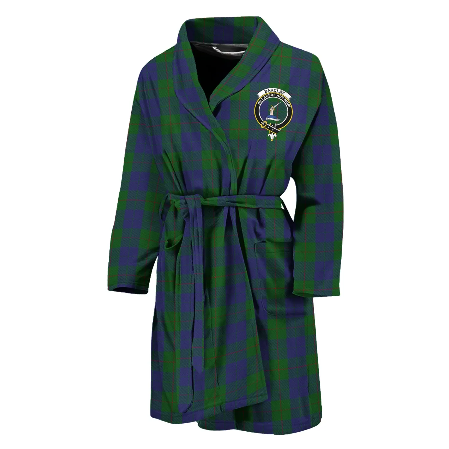 Barclay Tartan Bathrobe with Family Crest