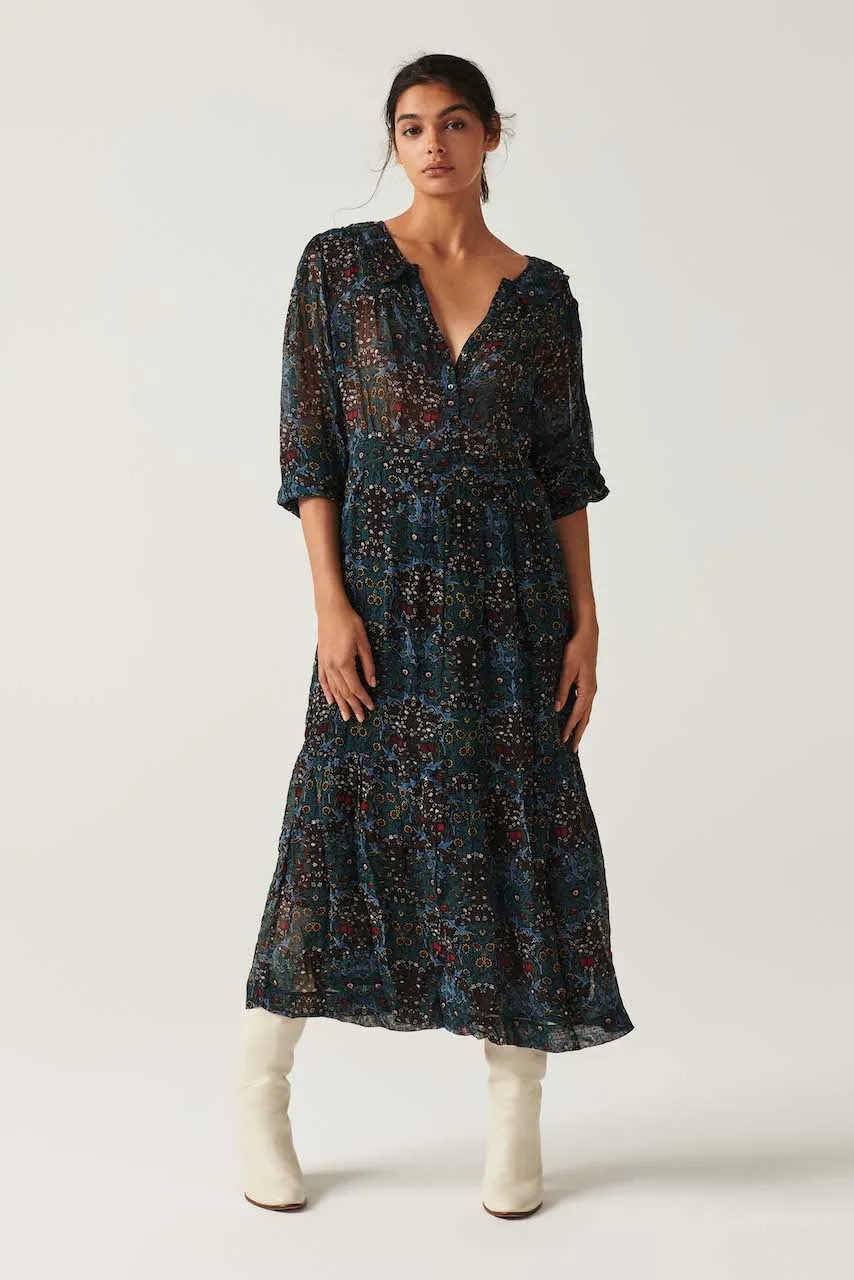 Bash Paris Phoenix dress in Blue Nuit