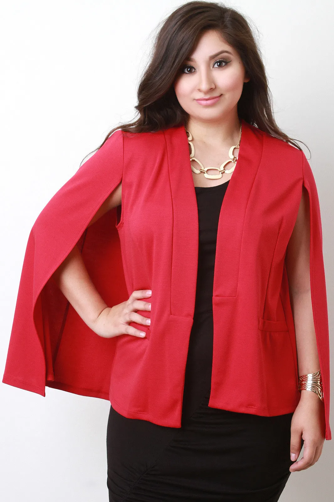 Batwing Open Front Blazer