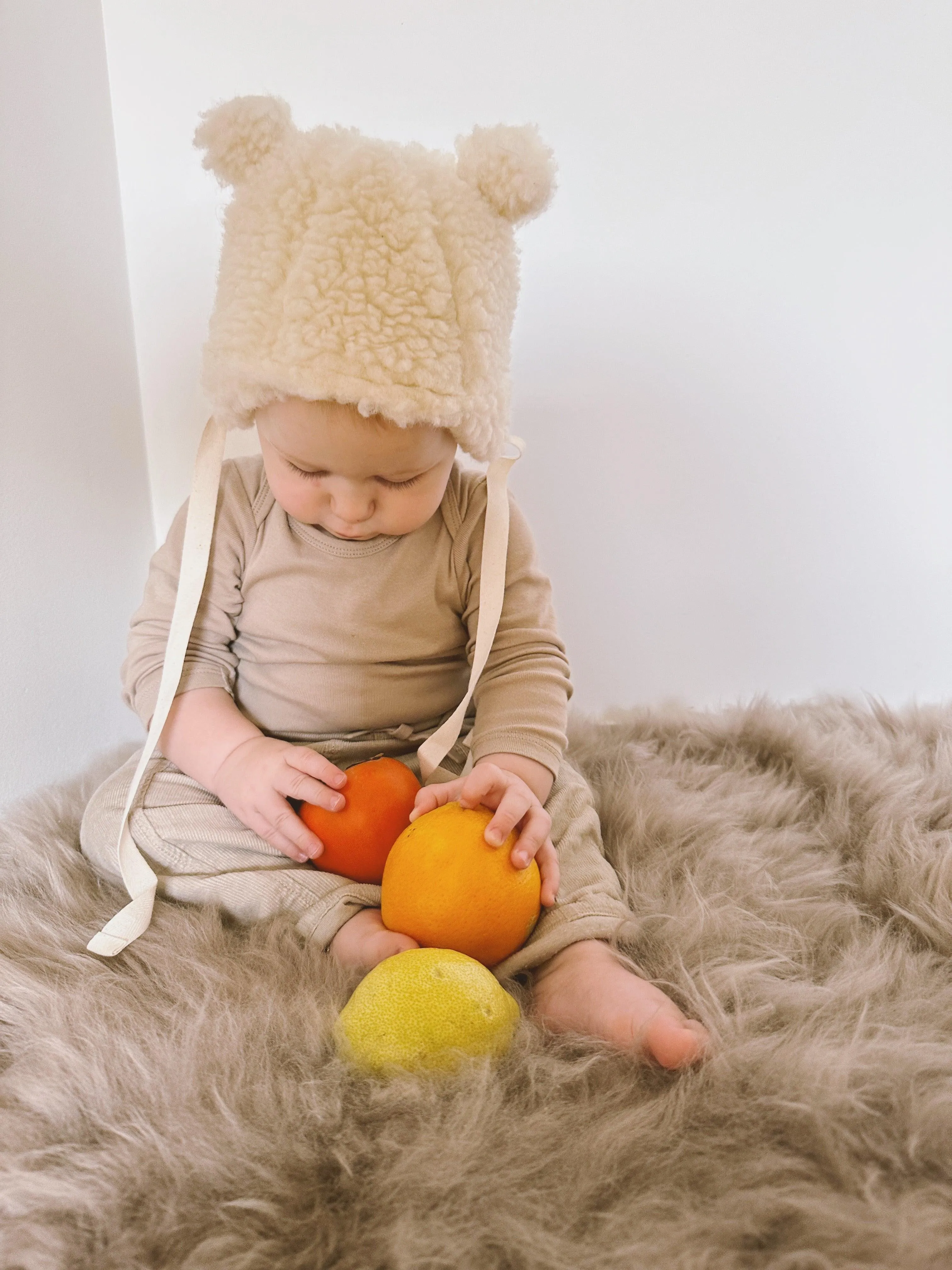 Black Bear Woolen Baby Hat