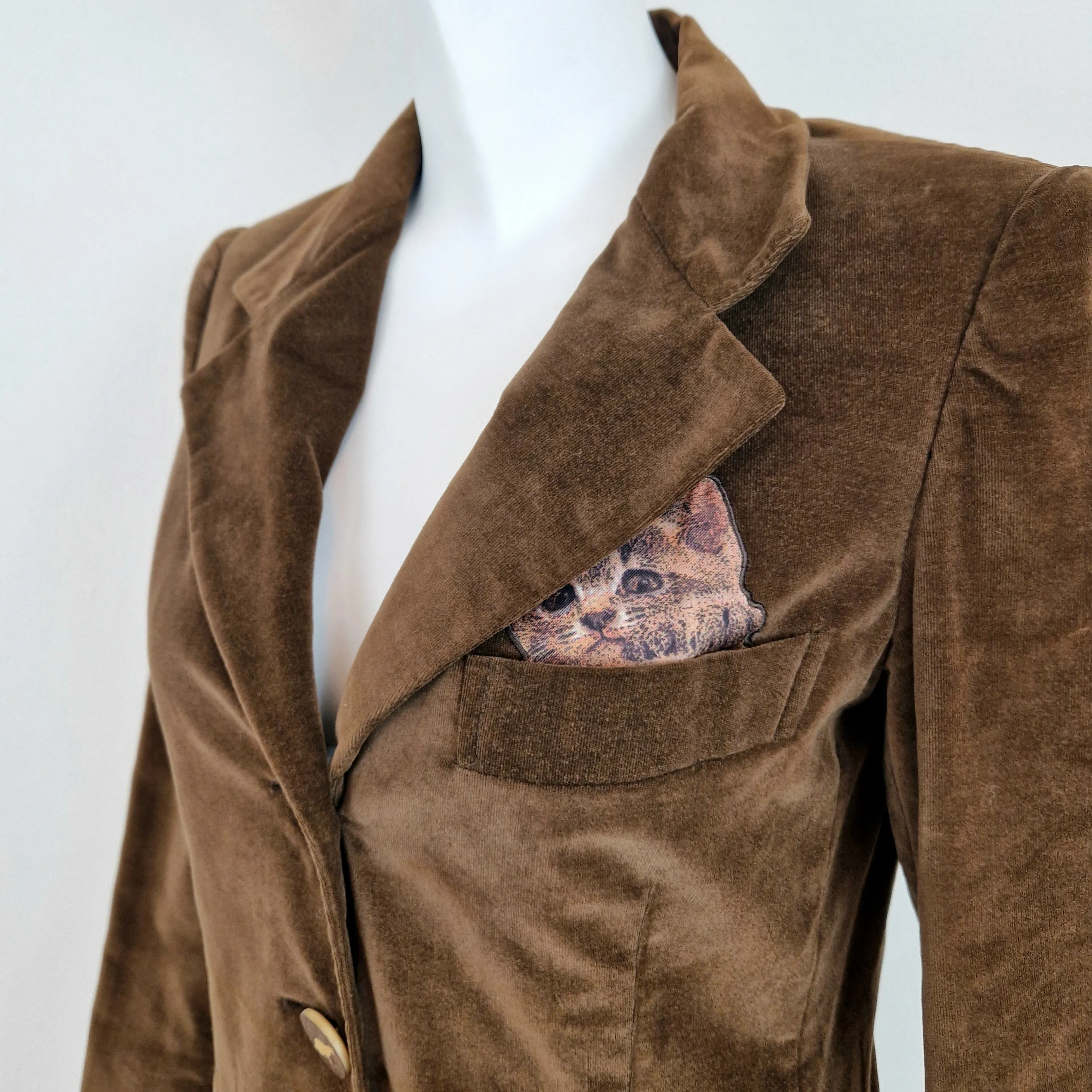 Blazer Moschino velluto gattini