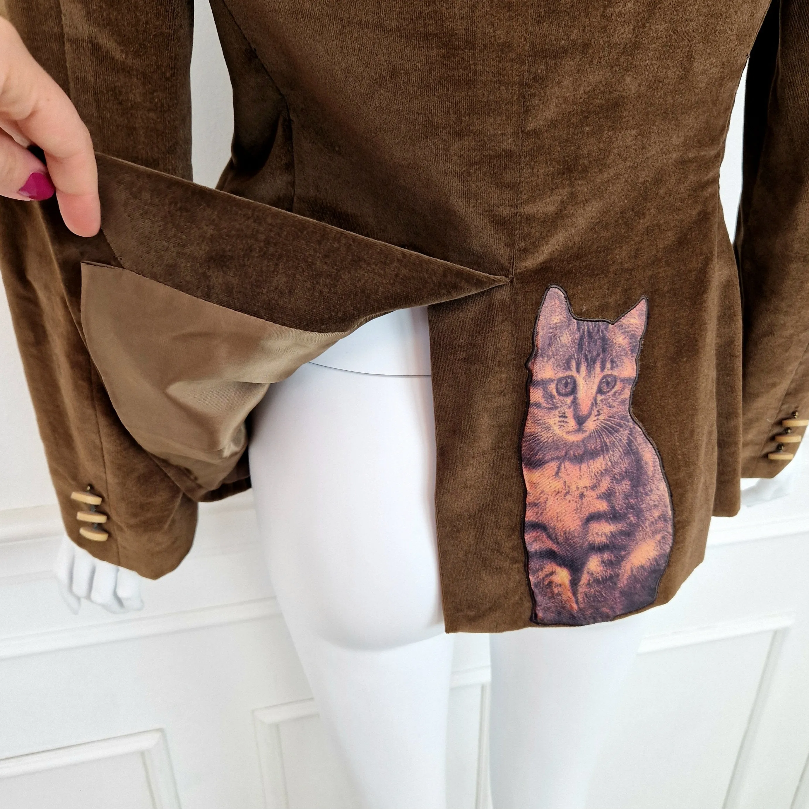 Blazer Moschino velluto gattini