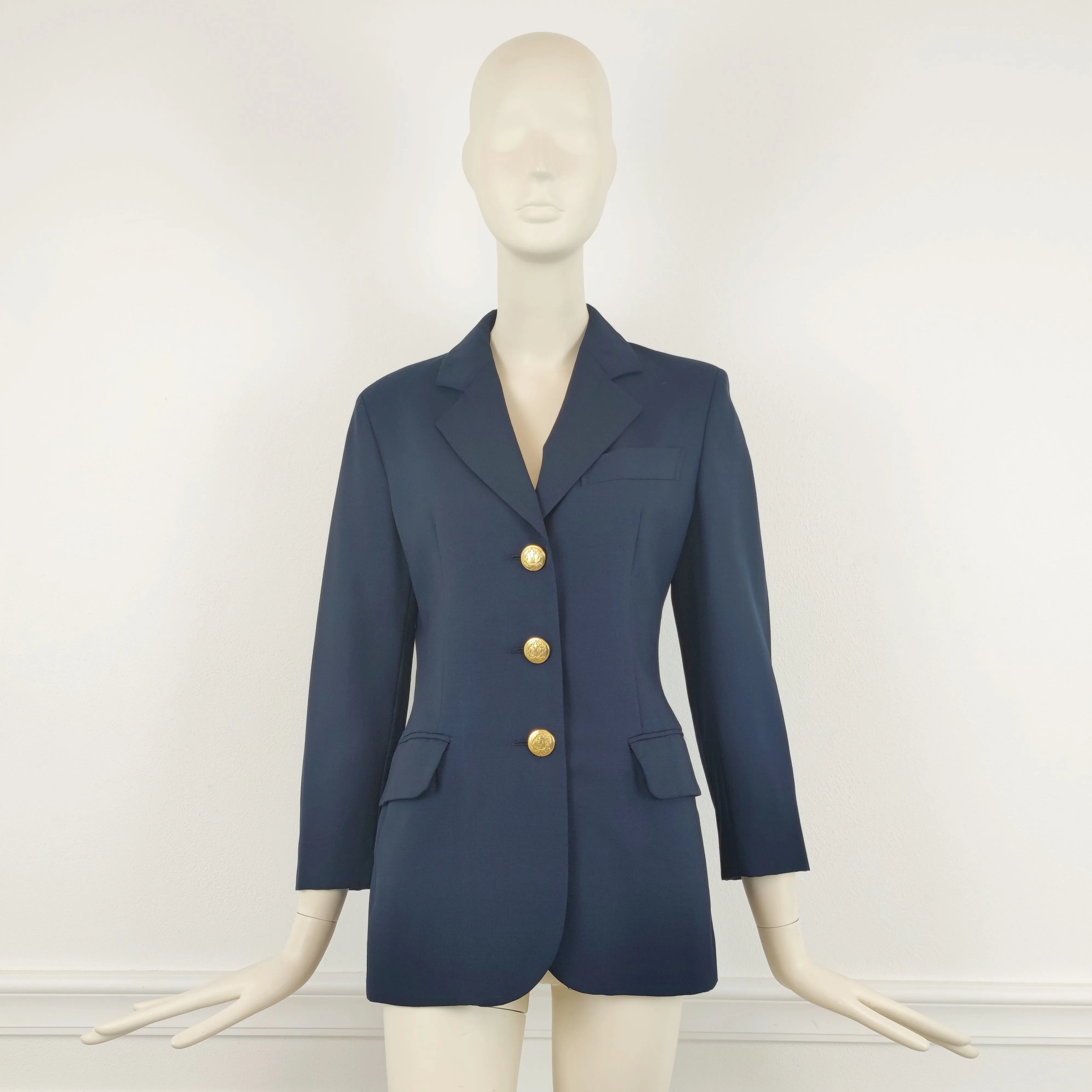 Blazer Moschino vintage blu bottoni oro