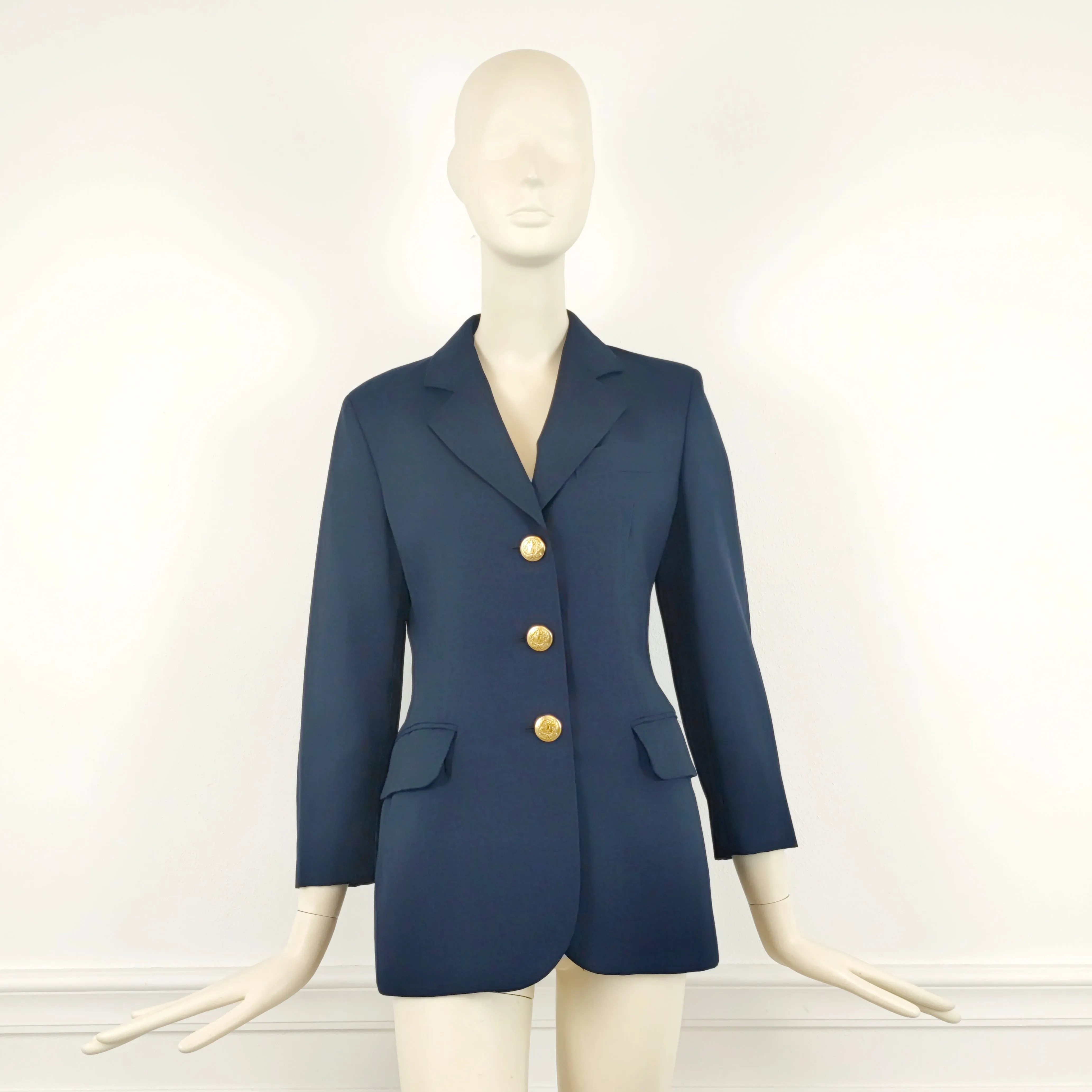 Blazer Moschino vintage blu bottoni oro