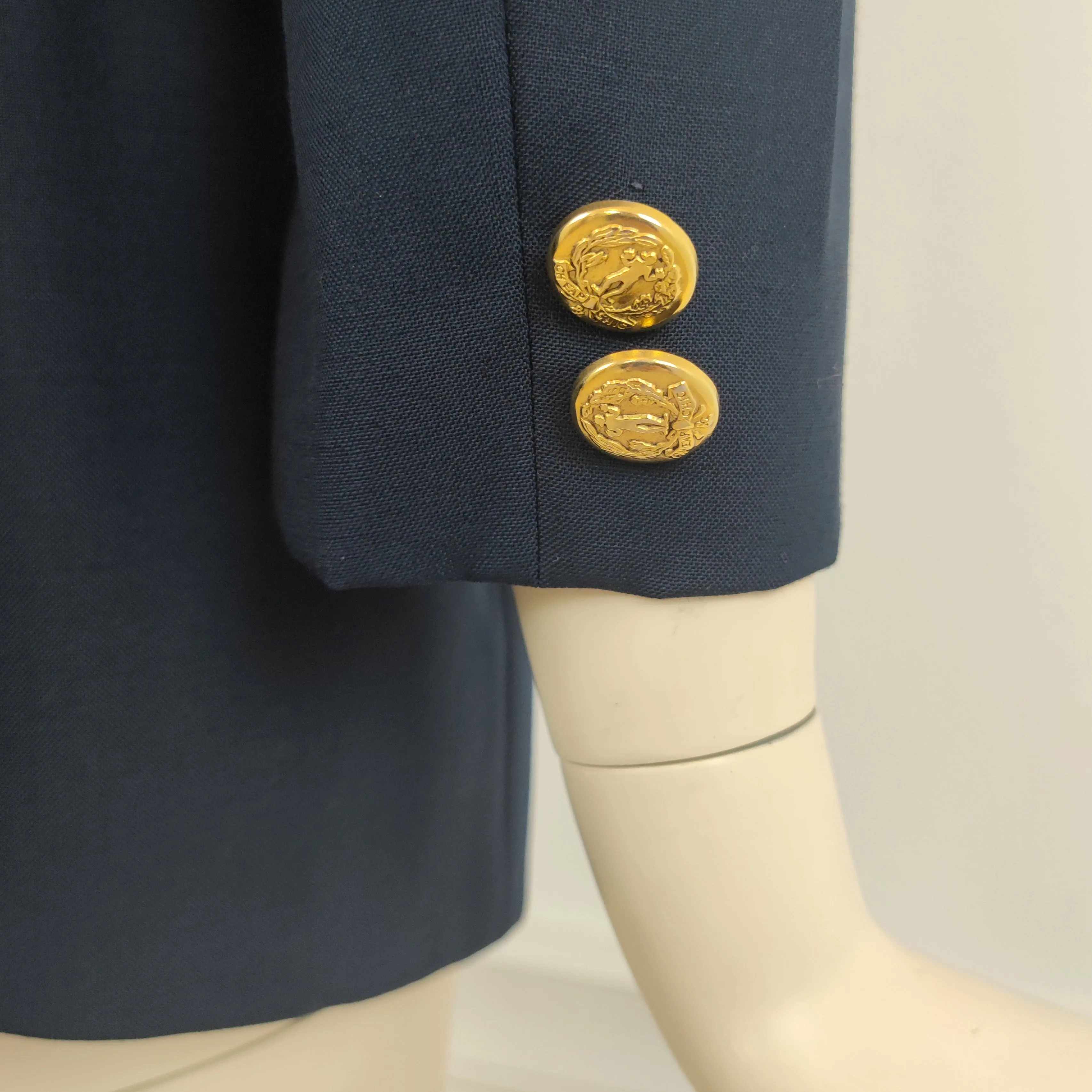 Blazer Moschino vintage blu bottoni oro