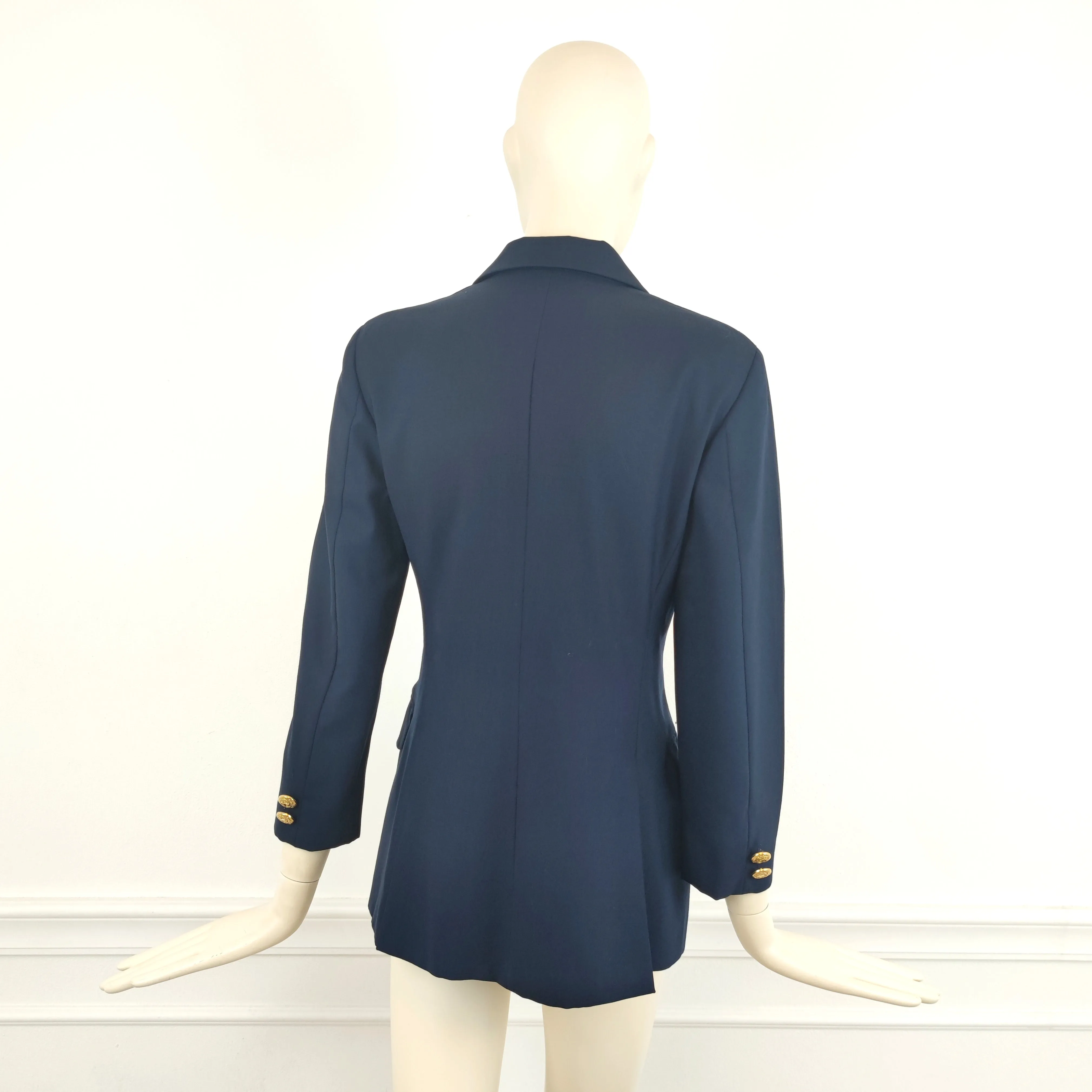 Blazer Moschino vintage blu bottoni oro