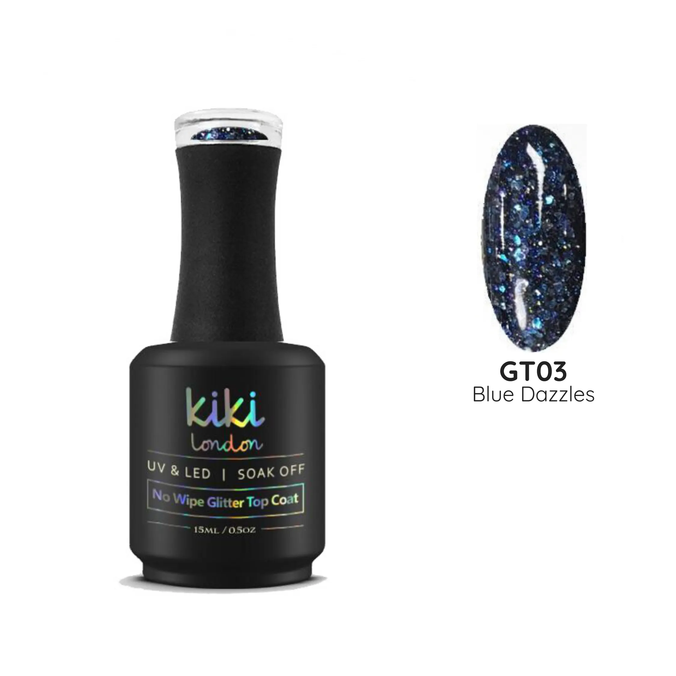 Blue Dazzles (Glitter Top Coat)