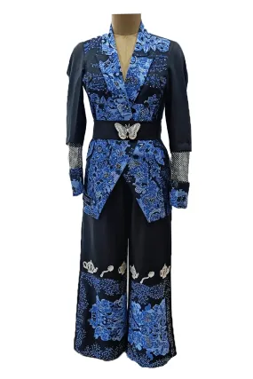 Blue Iris Blazer Set