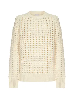 Bottega Veneta Open-Knitted Crewneck Jumper