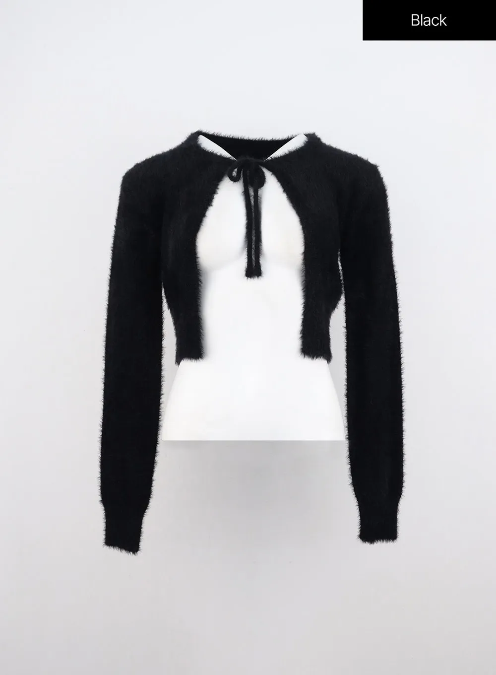 Boucl챕 Ribbon Tie Bolero OO316