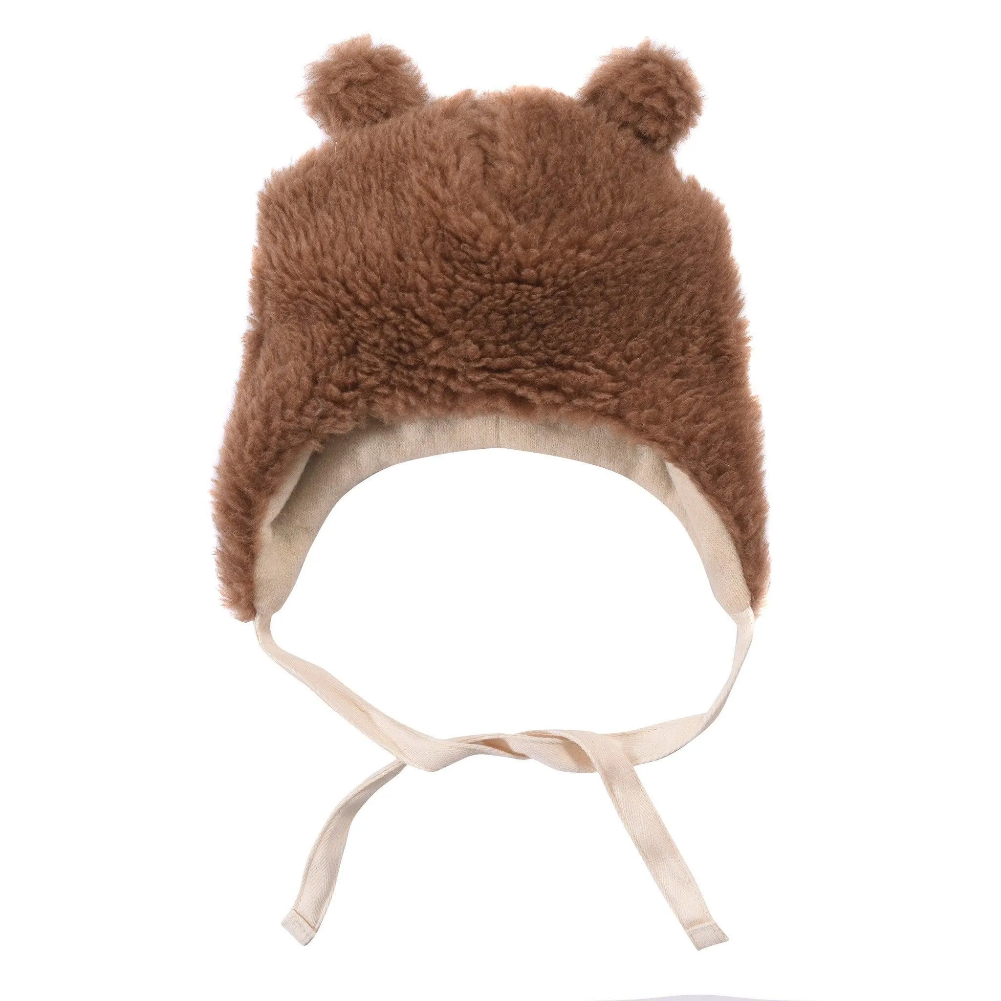 Brown Bear Woolen Baby Hat