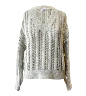 BRUNELLO CUCINELLI Wool and Mohair Dazzling Net Sweater