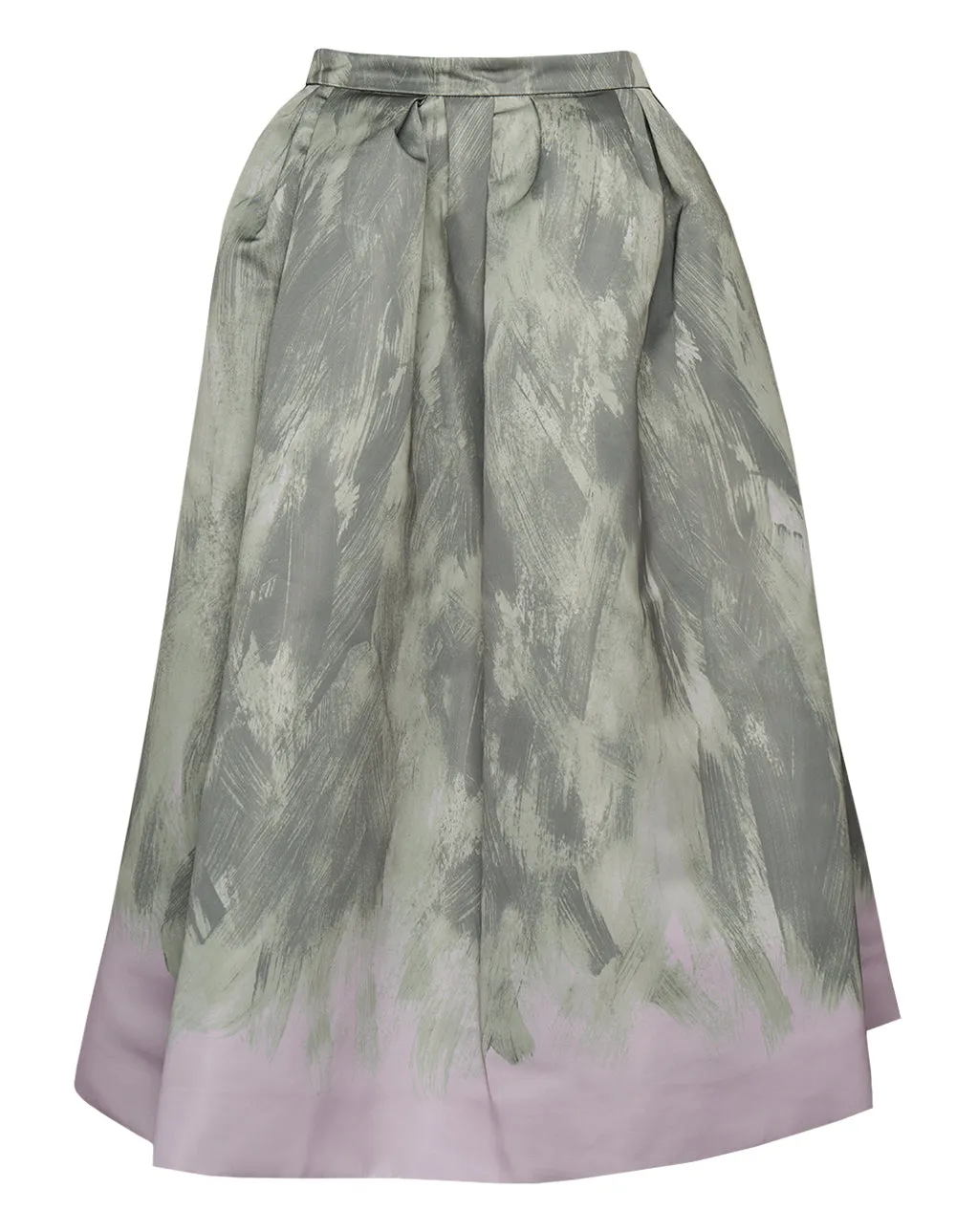 Brushstrokes A-Line Full Midi Skirt