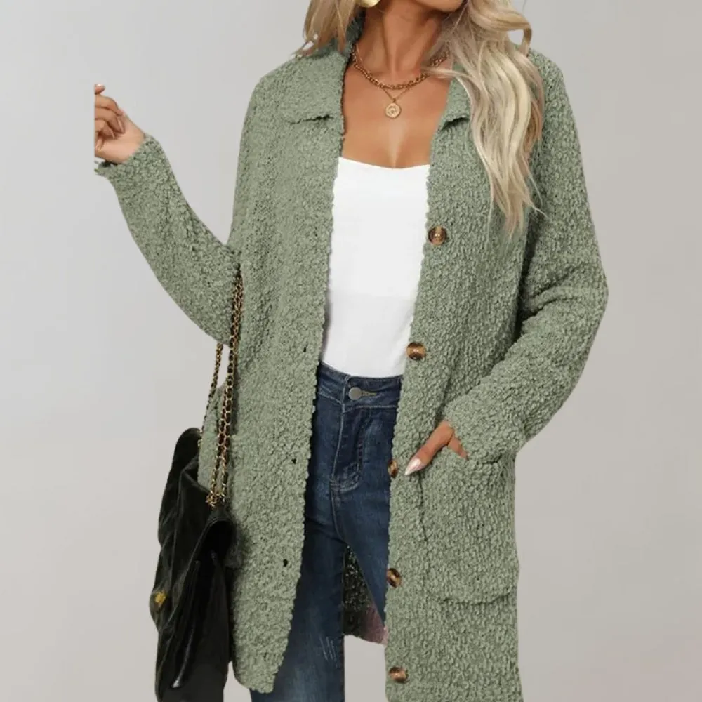 Buttoned Teddy Coat