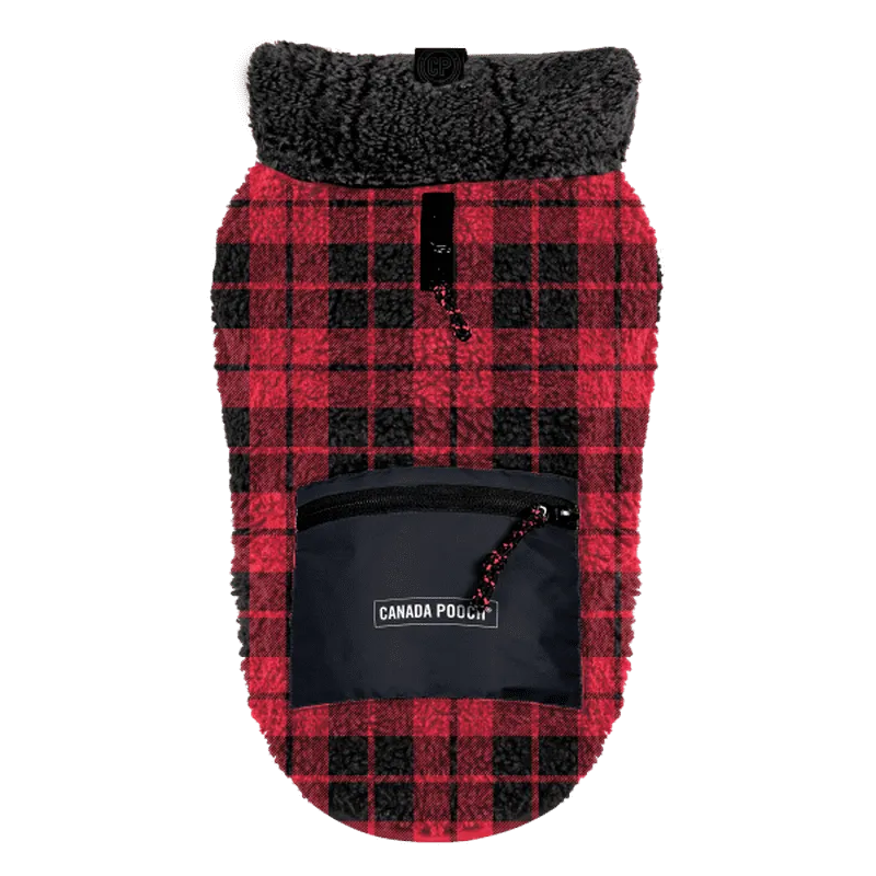 Canada Pooch Cool Factor Hoodie in Red Plaid