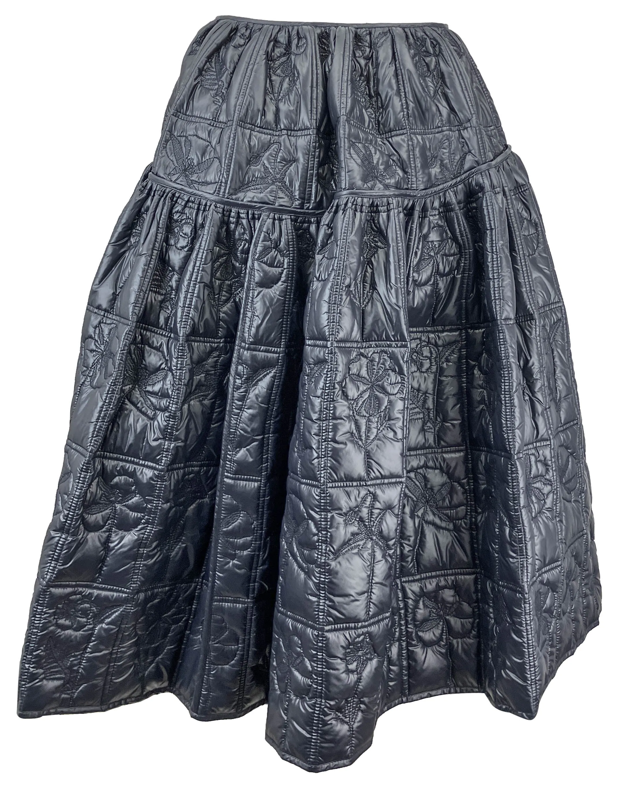 Cecile Bahnsen Rosie Quilted Skirt in Navy