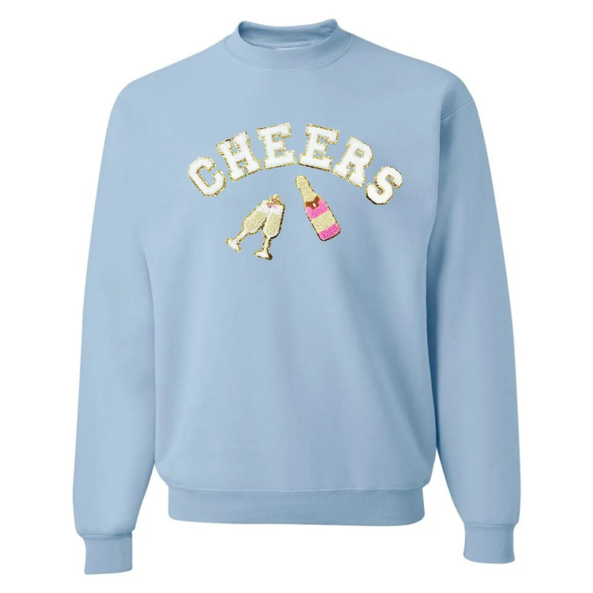 'Cheers' Letter Patch Crewneck Sweatshirt