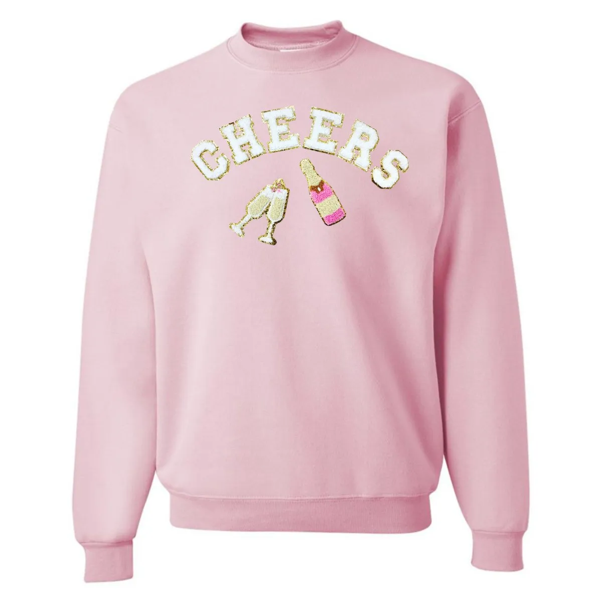 'Cheers' Letter Patch Crewneck Sweatshirt