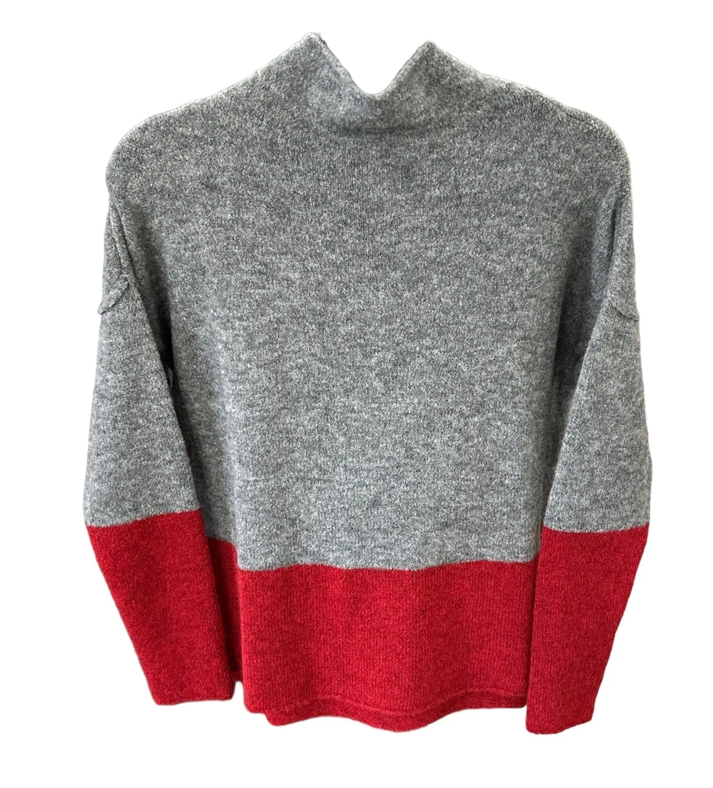 Chimney Neck Sweater Grey/Red