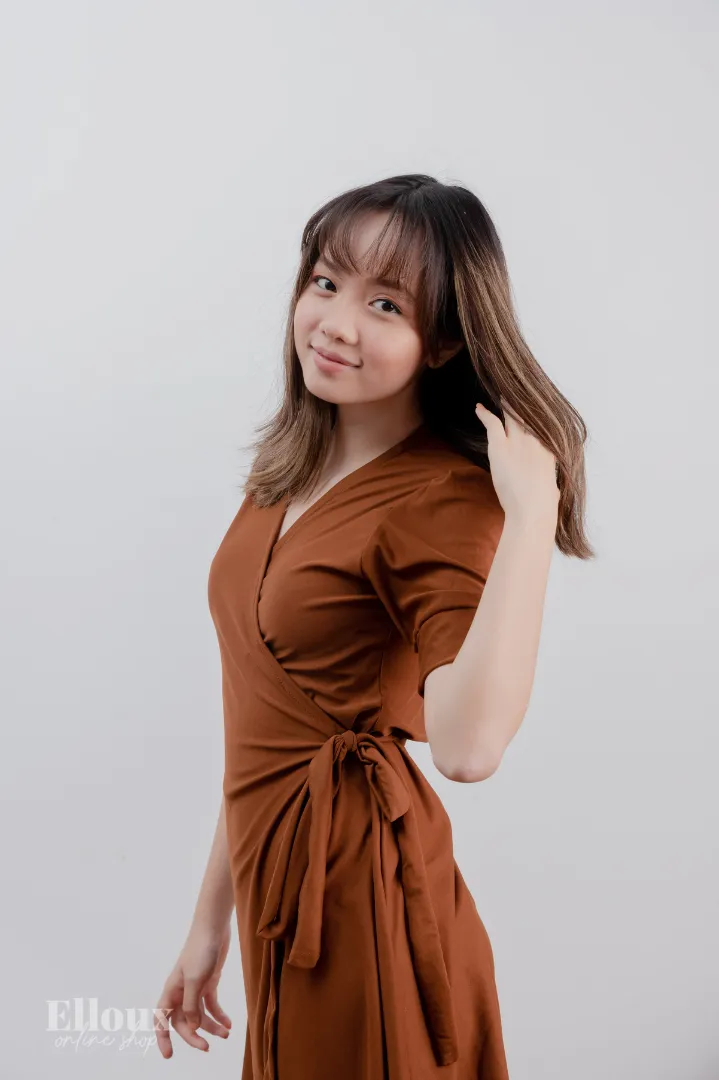 Choco Brown Sexy Wrap Dress