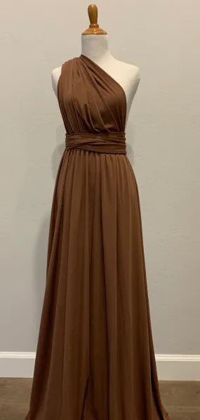 Chocolate Infinity Dress/ Wrap Convertible Bridesmaid Dress-S11