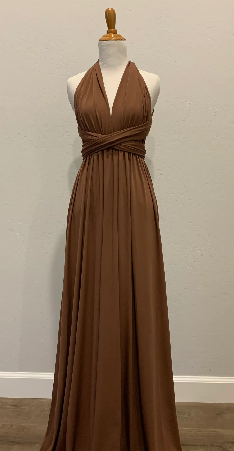 Chocolate Infinity Dress/ Wrap Convertible Bridesmaid Dress-S11